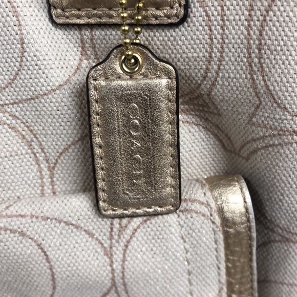 Coach Signature Gold Glitters Sparkly - Picture 2 of 16